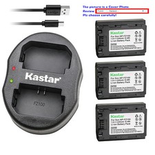 Kastar Battery Dual Charger for Sony NP-FZ100 BC-QZ1  Sony Alpha a9R Camera