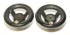 (2) Morton PHW-40 Nylon Hand Wheels - 3.15" Wheel, 0.98" Hub - Without Handles