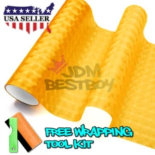 12"X120" Cateye Style Orange Tint Headlight Taillight Fog Light Vinyl Film Diy