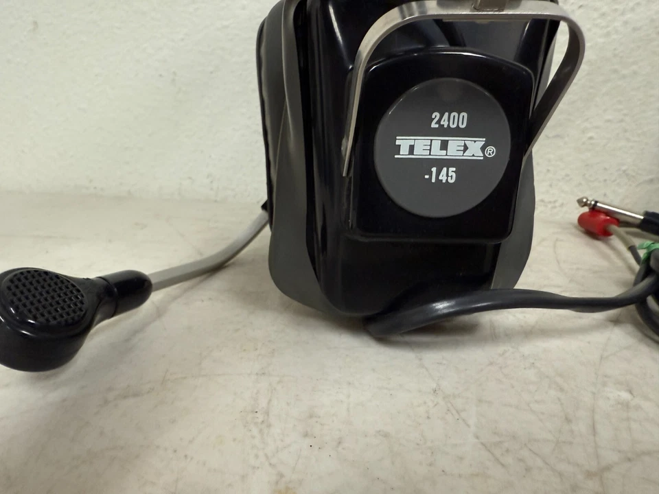 Lot of 2 Vintage Genuine Telex Aviation Headsets Model 2400-145 Pilot Radio - Image 2 of 4