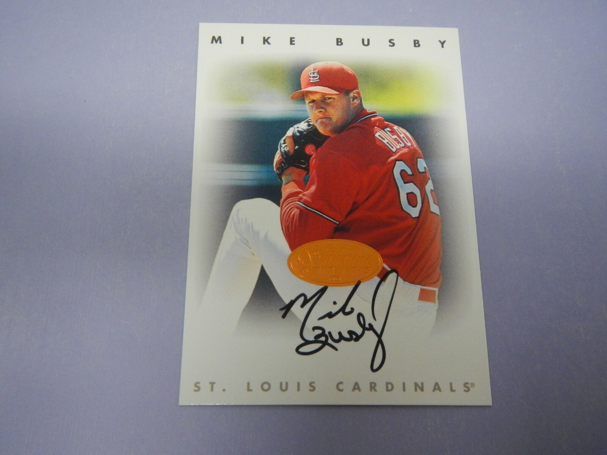 1996 Leaf Signature Series Bronze Mike Busby St. Louis Cardinals