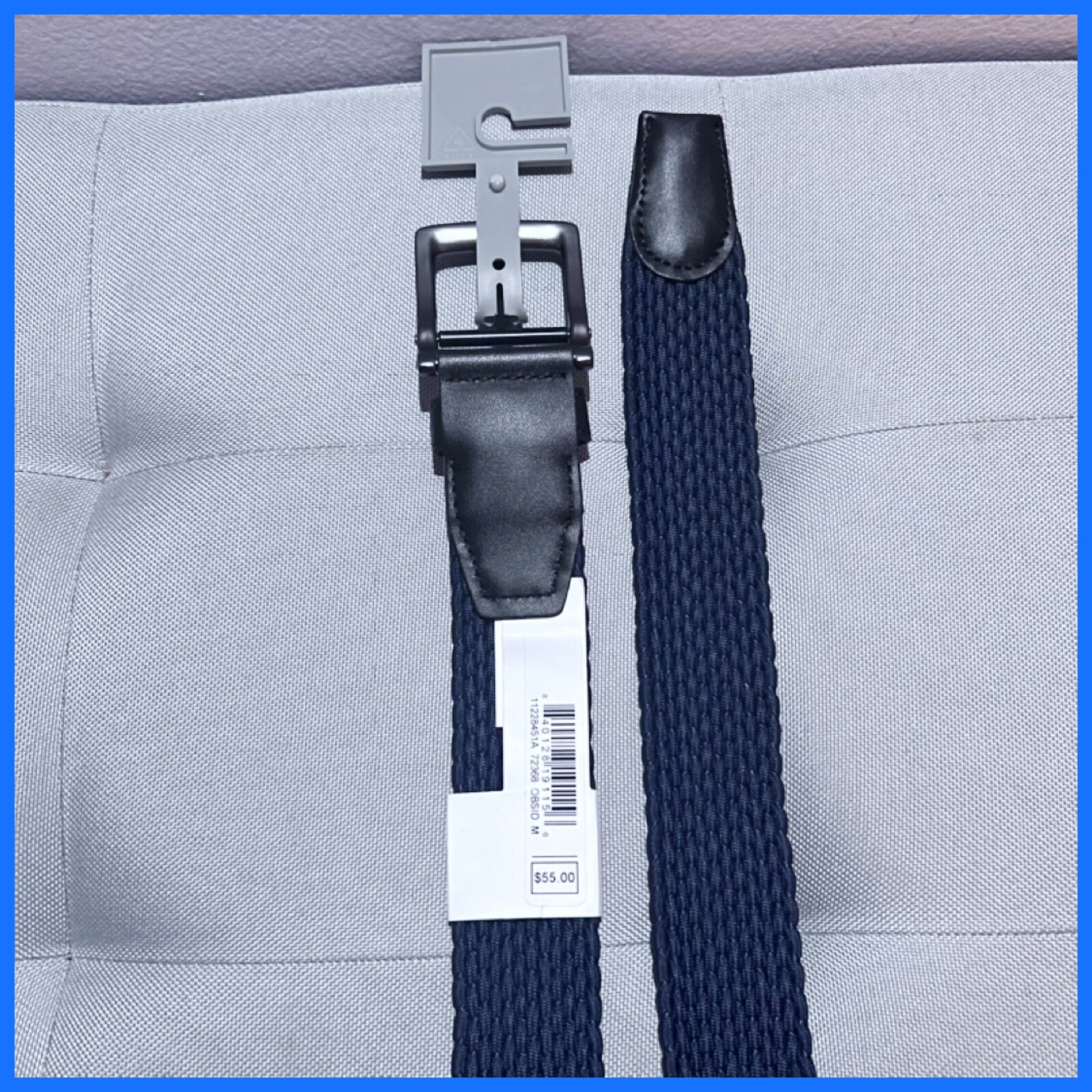 NEW NIKE G Flex Webbed Braided Golf Belt Dark Obsidian Blue Medium 36-38 Men $55