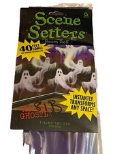 Scene Setter Backdrop Halloween Ghost Haunted 4ft x 40ft Room Roll Decor NEW