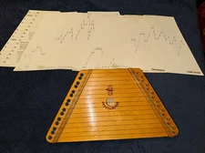 Vintage Nepeneno4ka  15 String Music Maker Lap Harp with Sheet Music 7 Double Sd