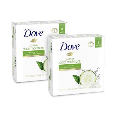 Dove More Moisturizing than Bar Soap, Cucumber and Green Tea Beauty Bar, 3.75