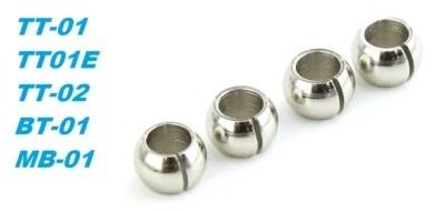 RACERS PARADISE QUERLENKERKUGELN LOW FRICTION (4) FÜR TAMIYA TT-01 , TT-02 & MB-01