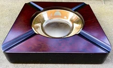 Hardwood 4 Cigar Ashtray, with Steel Ash Well - New!