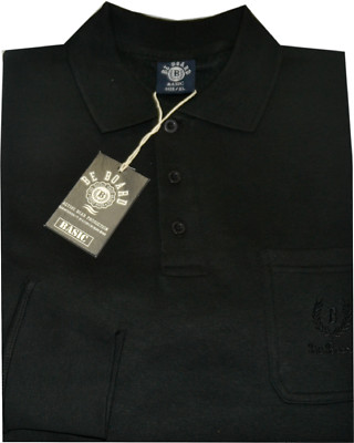 Herren Sweatshirt Poloshirt Knöpfe Winter Übergrößen 3xl 4xl 5xl 6xl Schwarz Be Board