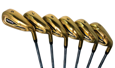Pacific Golf Clubs FLT-1 Gold Iron Set #6 7 8 9 PW SW Regular Flex