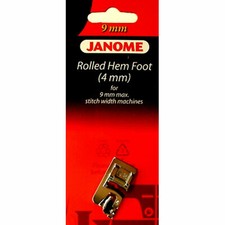 Genuine Janome Rolled Hem Foot (4mm) for 9mm Machines Part# 202081007