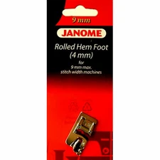Genuine Janome Rolled Hem Foot (4mm) for 9mm Machines Part# 202081007