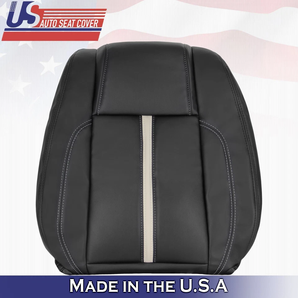 Cubiertas de asiento de cuero negras para Ford Mustang GT 2011 2012 cupé superior e inferior del conductor Foto 3 de 4