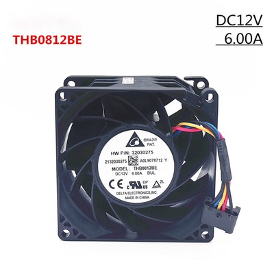 Delta THB0812BE 8038 8CM 12V 6A High Speed Super Violent Gale Volume Cooling Fan