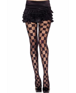 checkered pantyhose