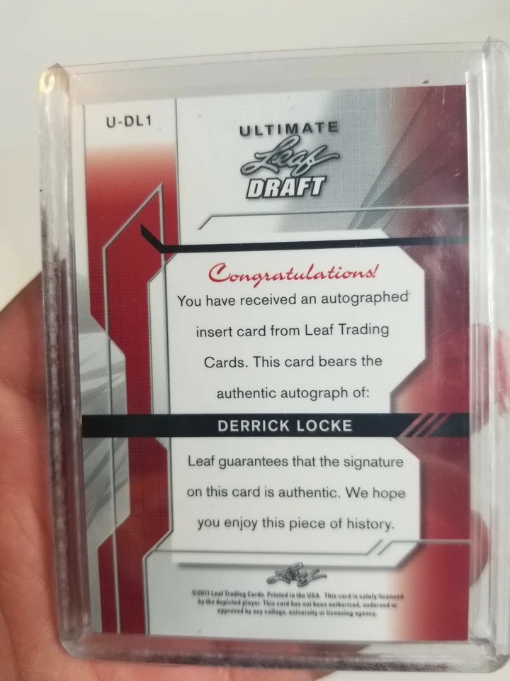 Derrick Locke Autographed Football Trading Card Leaf Kentucky Wildcats 46/49 - Image 4 of 4