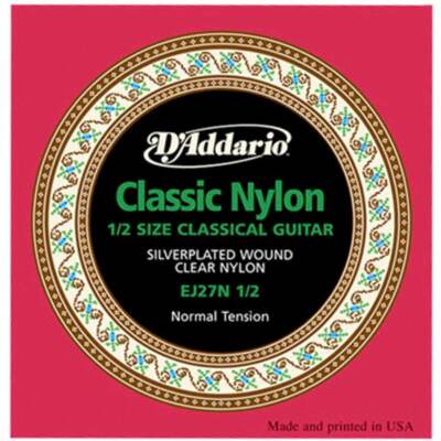 Daddario EJ27N 1/2 Sized Guitar Student Classics Normal Tension Strings, New!
