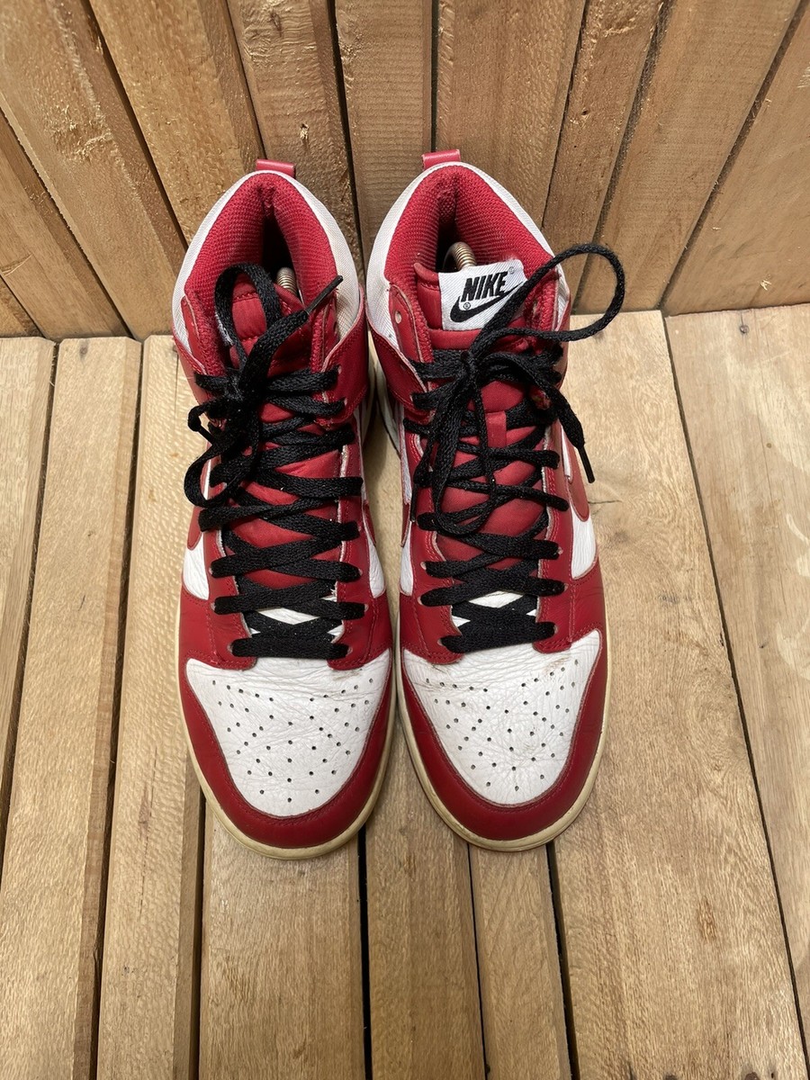 Nike Dunk High White Varsity Red 2009 317982-162 USA 9.5  display picture 2