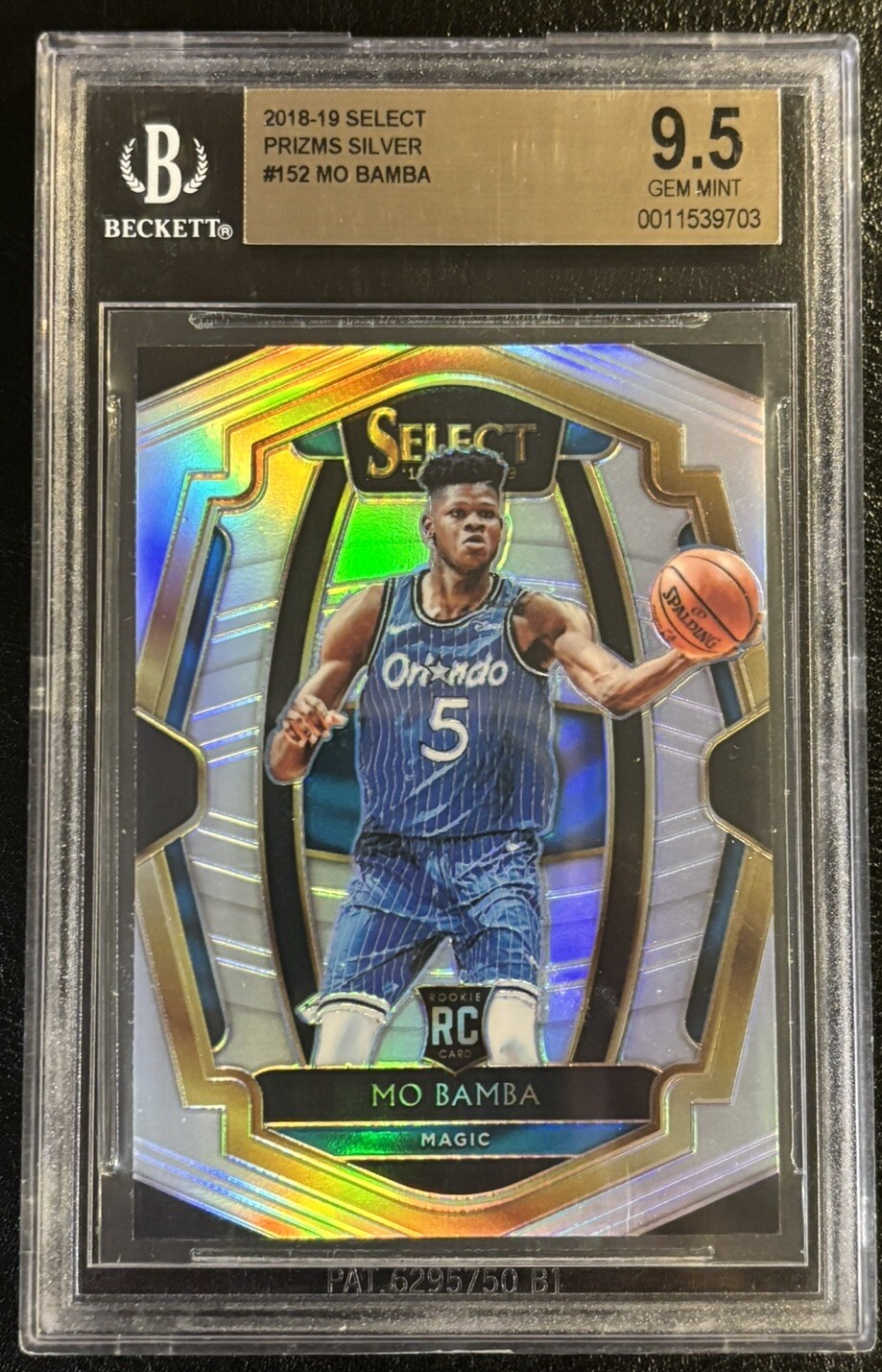 2018-2019 Panini Select MO BAMBA #153 Rookie Premier Level Silver - BGS 9.5 MINT