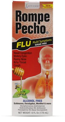 #ad Rompe Pecho SF FLU Sugar Free FLU 6oz Cold and FLU Syrup $13.21