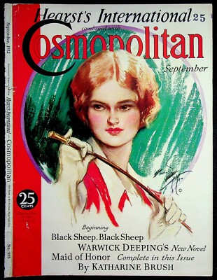Harrison Fisher COVER ONLY Cosmopolitan Magazine September 1932 Ethyl Gasoline