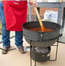 Carolina Cooker Cast Iron Pot and Burner, 10 Gallon Capacity