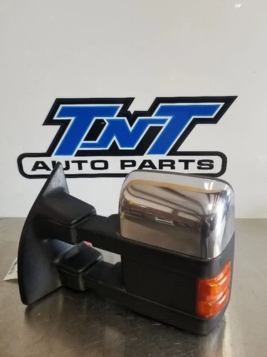 Driver Side View Mirror Chrome Power Telescopic, Signal Fit 13-16 Ford F250,F350