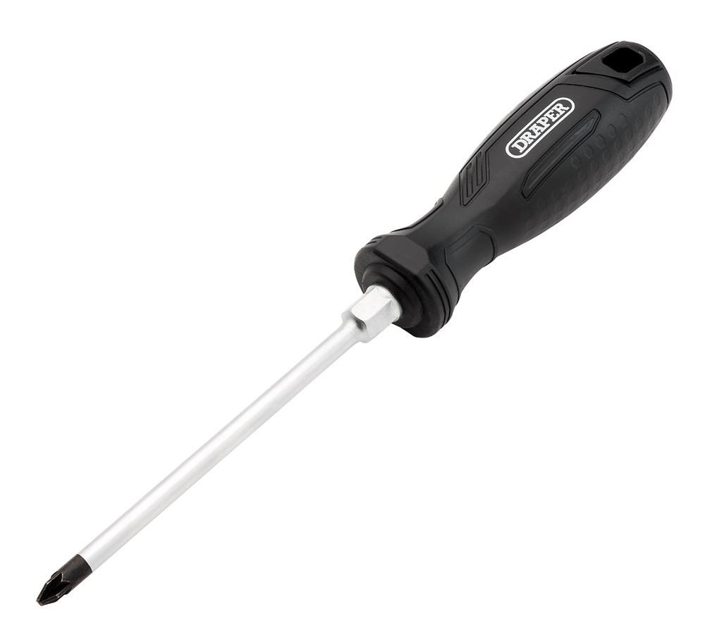 Draper 13516 Pozi Hard Grip Screwdriver, PZ2 x 125mm