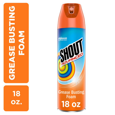 Shout Advanced Grease Busting Foam Stain Remover, 18 oz
