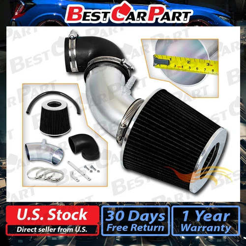 BCP BLACK 06-08 Honda FIT JAZZ 1.5 1.5L L4 Air Intake Racing System + Filter
