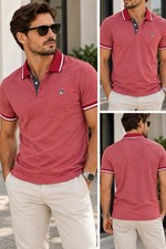 Original Penguin Men's Red Polo Shirt XXL Cotton Piqu  Embroidered Logo