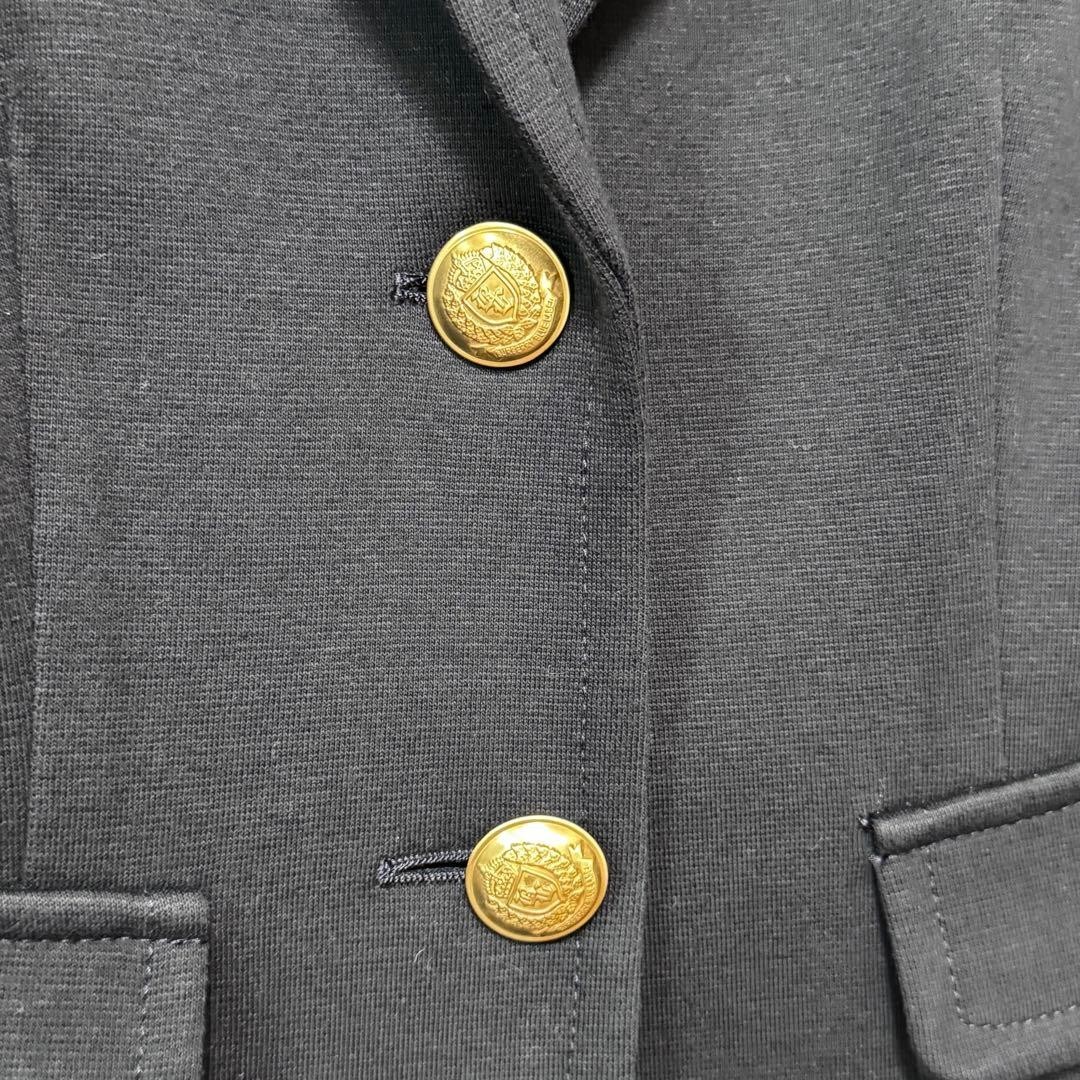 Burberry Blue Label Gold Button Tailored Jacket Blouson Women Pink Plaid Navy 38 thumbnail 7