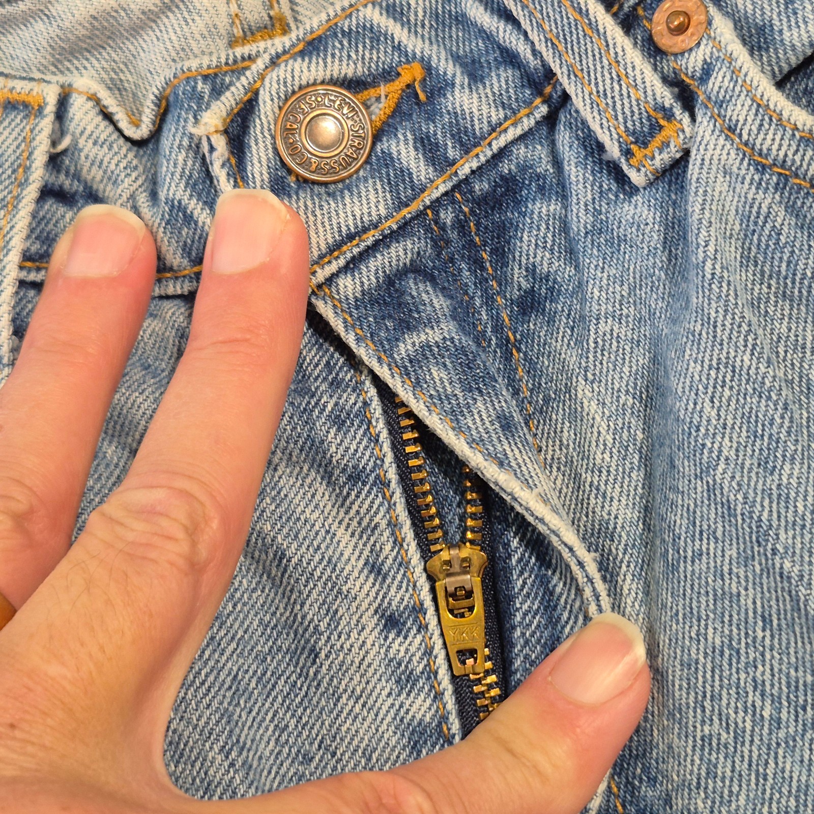 VTG LEVIS 512 JEANS SLIM FIT TAPERED LEG BLUE 28x30 SIZE 8 MADE IN MEXICO thumbnail 6