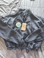nike dri fit gray jacket Crop