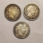 Lot of (3) 1905-S, 1906-P, 1914-S Barber Dime Silver 10C . 99 start