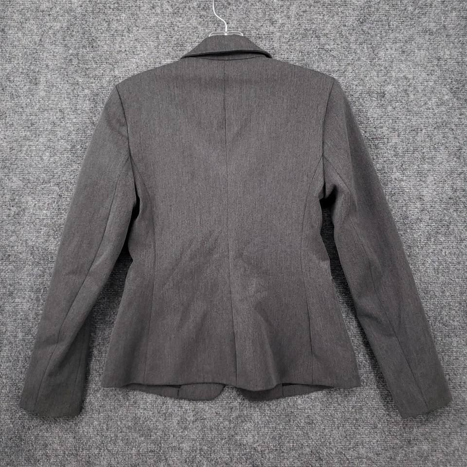 Express Blazer Womens 0 Gray One Button Jacket Suit Long Sleeve Stretch Notch - Imagem 2 de 4