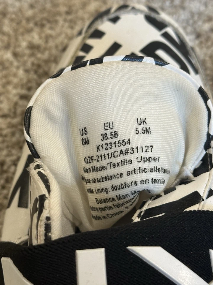 NUEVO DKNY Mujer Parte Superior Baja Sin Cordones Moda Tenis Blanco/Negro Marli EE. UU. 8M Foto 3 de 4