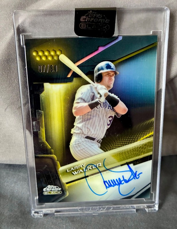 2026 Topps Chrome Black Larry Walker Gold Refractor AUTO /50 ๐ฅ SP Rockies