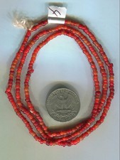 African Trade beads Vintage Antique Venetian old glass white heart beads