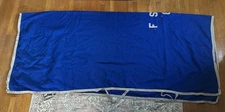 Large Horse Drying Blanket In Blue With Silver Hem