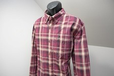 Carhartt Button Up Work Shirt Rugged Relaxed Long Sleeve Plaid Mens Size XL
