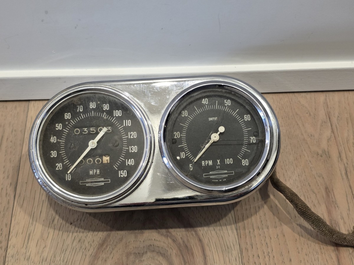 Genuine Vintage Harley-Davidson Ironhead K-Model Tachometer