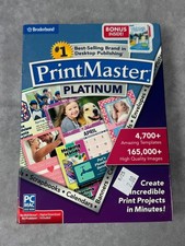 Broderbund PrintMaster Platinum 7 Desktop Publishing Software PC Mac DVD New