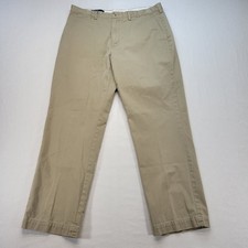 Polo Ralph Lauren Preston Pant Mens 36x32 Tan Khaki Chino Straight Cotton