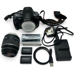 Sony Alpha a330 Digital DSLR Camera 18 55mm SAM Lens Batteries & Charger