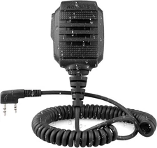 Retevis Walkie Talkie Speaker Mic,IP54 Waterproof 2 Pin Shoulder Black 