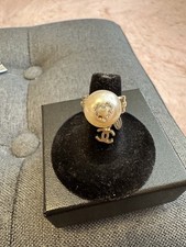 Anello CHANEL AUTENTICO vintage raro anello oro e perle COCO 2008