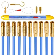 4.88M (16') Cable Rods, Fiberglass Electrical Connectable Fish Tape Pull Kit ...