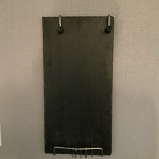 Slate  Chalk Board Kitchen/Pub Wall Hanging with hooks 