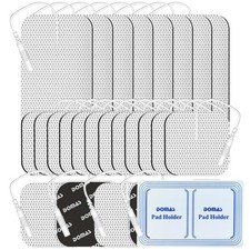 DOMAS 24 Pack 2x2 2x4 TENS Pads with Pad 2 x 2 inch, 2 x 4 White