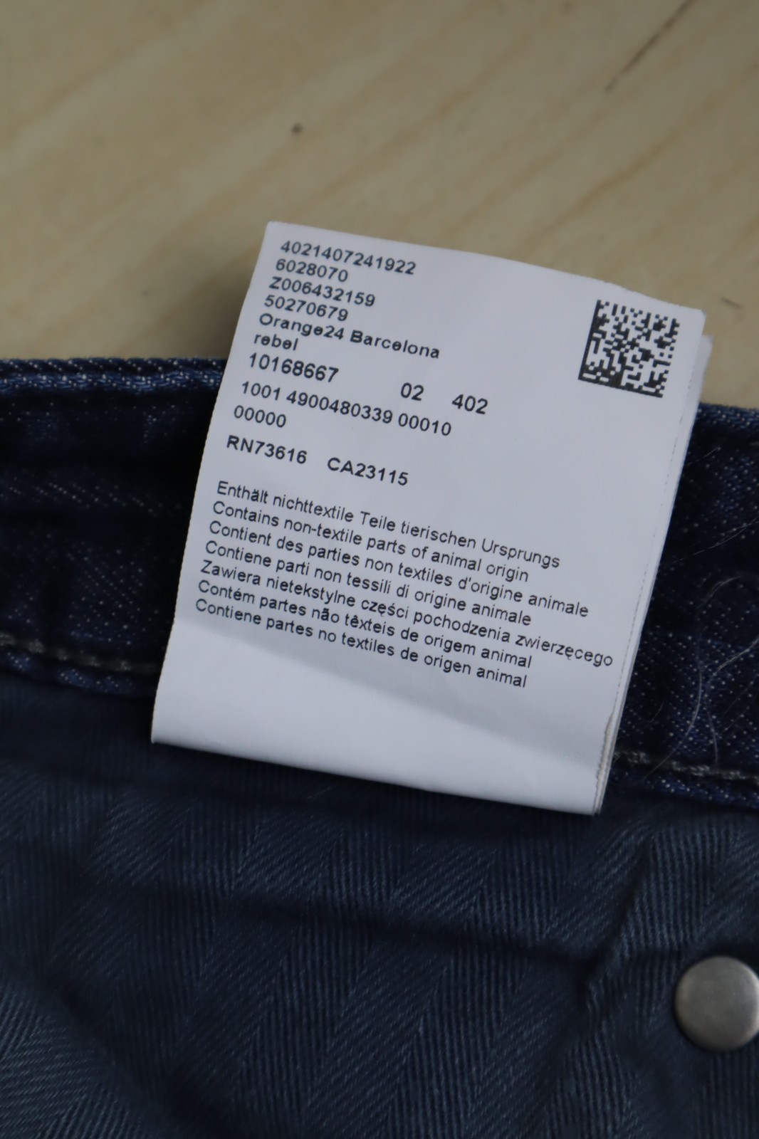 HUGO BOSS Orange 24 Barcelona Jeans Mens W34 L30 Blue Dark Wash Good Cond thumbnail 15